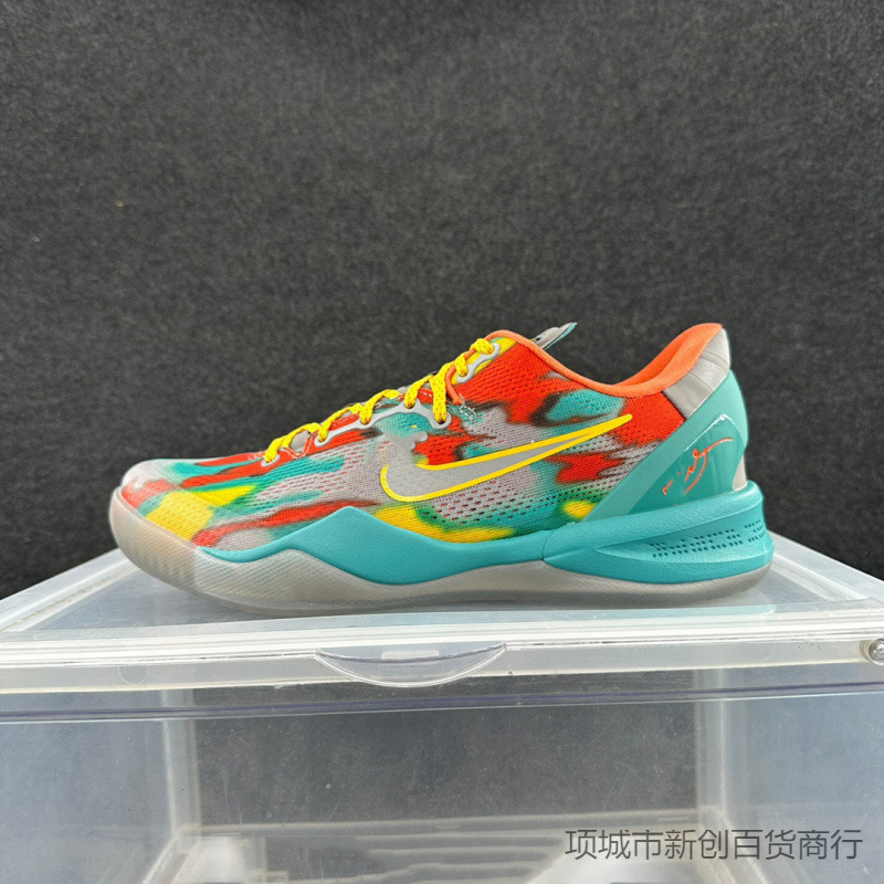 High-Quality Kobe 8Th Generation Replica Practical Sports Basketball Shoes for Men, Lakers White, Platinum Purple, Chinese Red