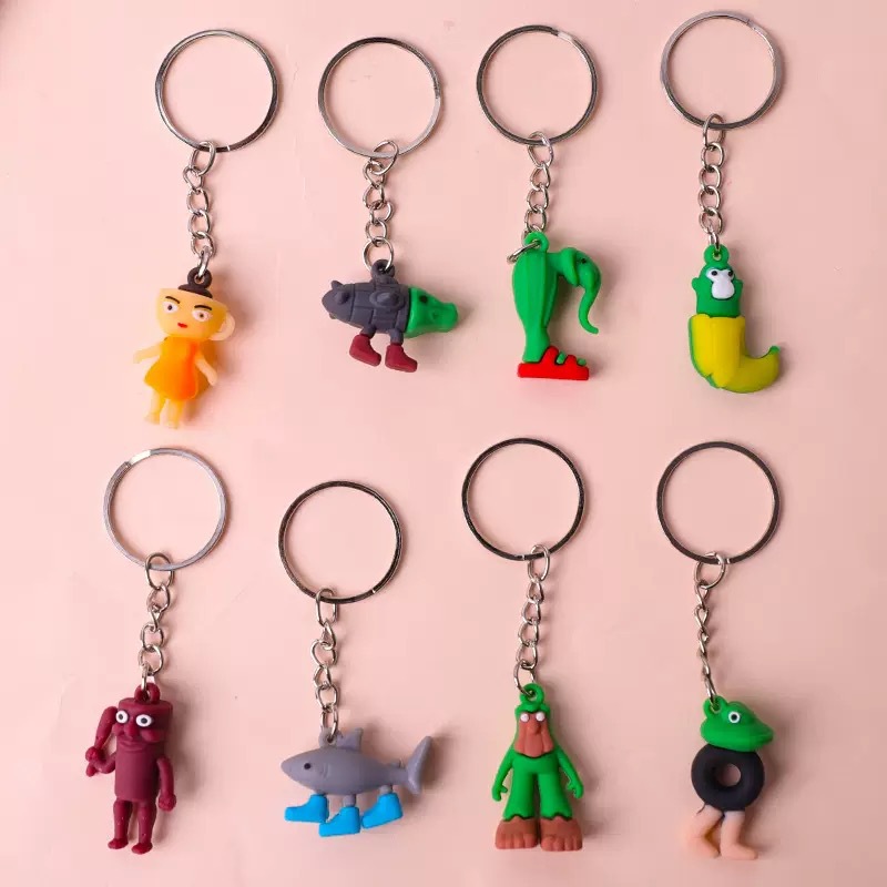 Nuevo Producto Transfronterizo, Muñeco de Regalo Creativo con Diseño de Bestia Mítica de Dibujos Animados, Colgante de Metal Retro, Accesorio de Llavero Unisex