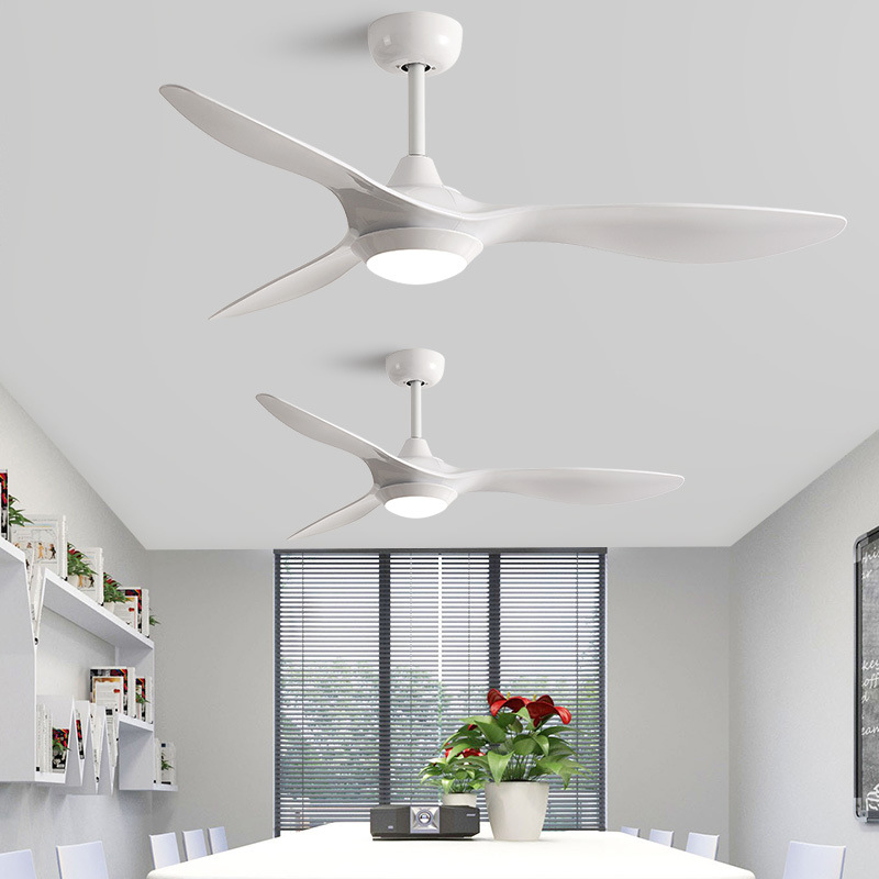 Retro ceiling fan lamp for office and commercial use, American-style living room ceiling fan, variable frequency high wind power industrial-style pendant lamp