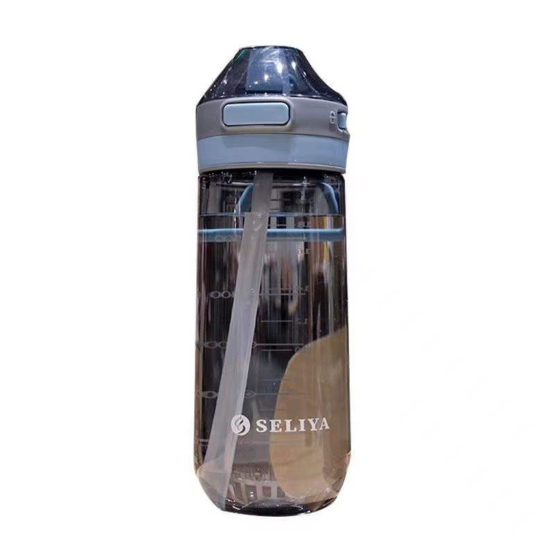 Summer plastic shatterproof straw with glass