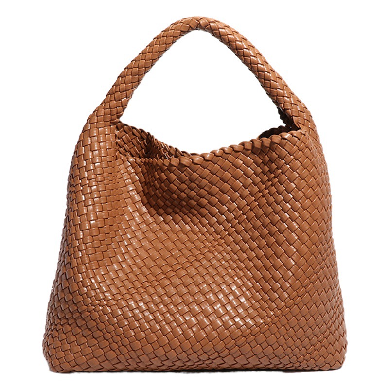 Handmade Woven Bag Women's Fashion Casual Portable Shoulder Bag Korean Style Large Capacity Underarm Bag Factory Direct Sale