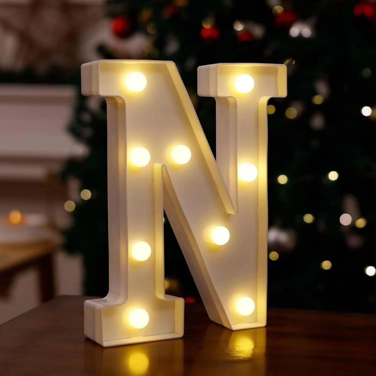 Lámpara LED de Letras y Números de PVC Decorativa para Fiestas y Bodas image 18