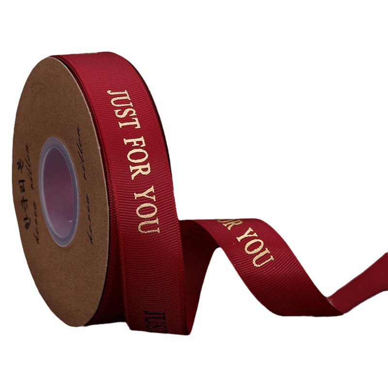 1cm inglés cinta flor tienda ramo de embalaje arco material al por mayor sólo para usted flor embalaje Cinta de Oro