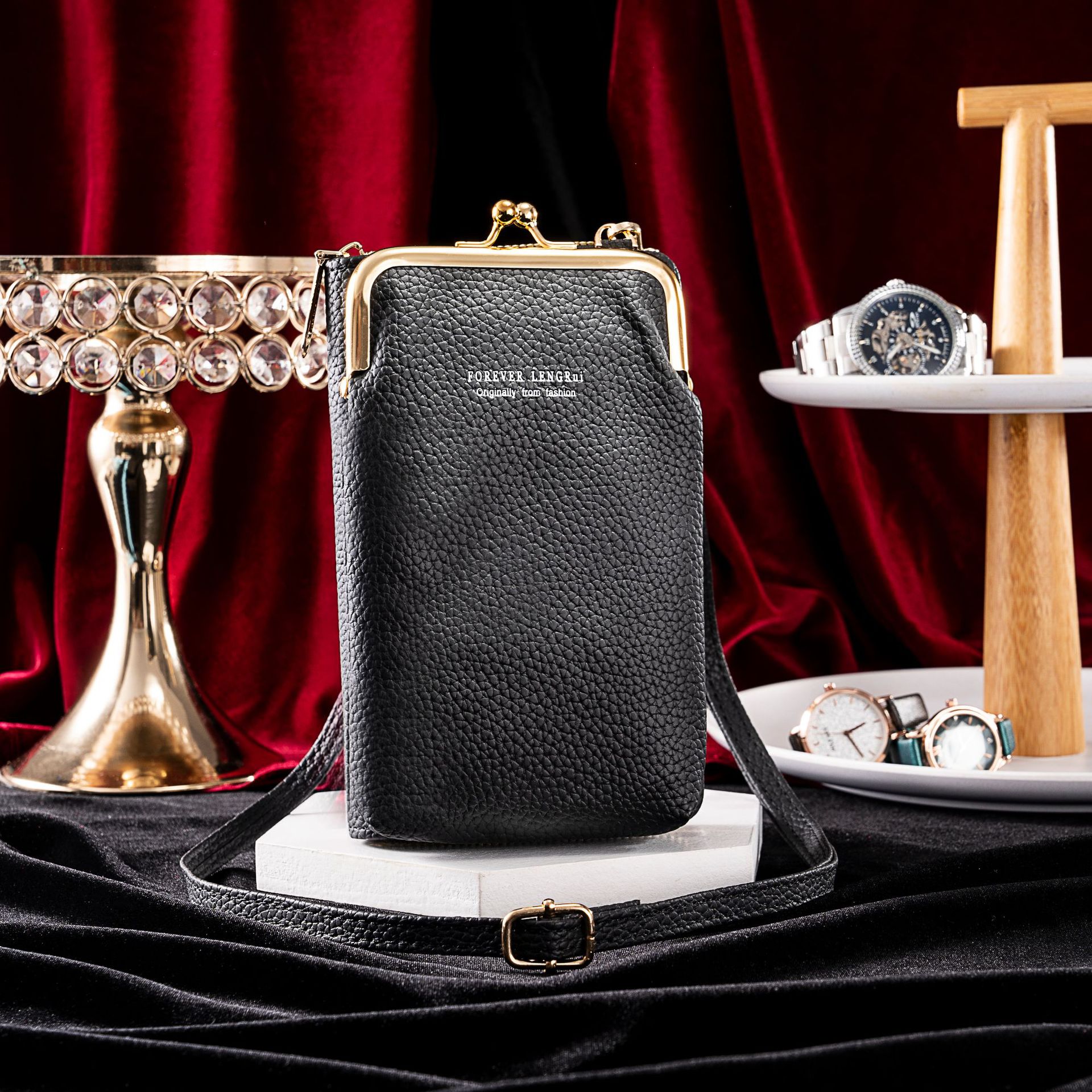 Nuevo de las mujeres crossbody estilo coreano macaron bolso del teléfono móvil al por mayor de gran capacidad multi-funcional de color sólido bolso de hombro de moda