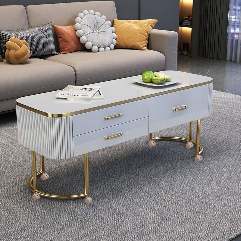 移动北欧茶几轻奢经济型小户型滚轮茶桌现代简约网红电视柜整装