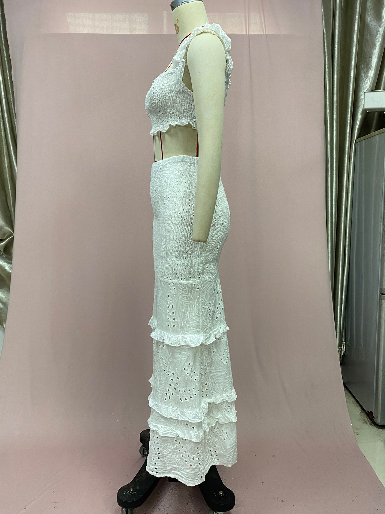 Damen Zweiteiler Mit Fishtail Rock Und Tailliertem Schnitt_voghion.com