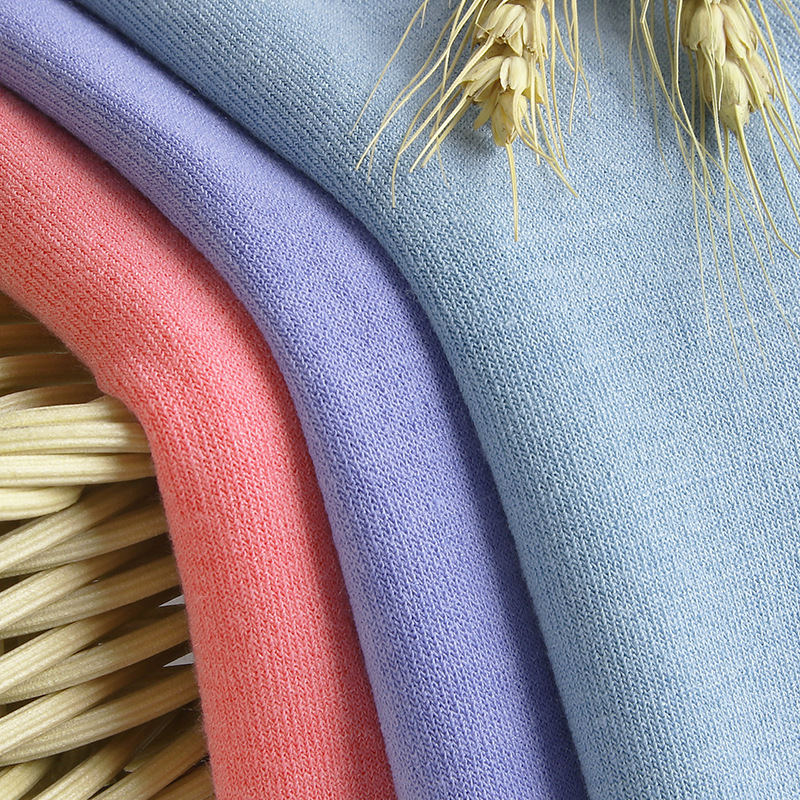 32支人棉平纹汗布  厂家现货薄TR弹力汗布 春夏新品休闲服T恤面料