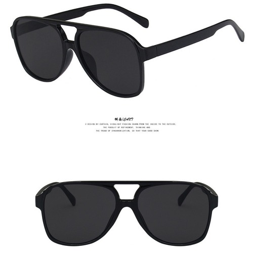 【Wholesale】Retro Double-Bridge Sunglasses with Trendy INS Personality, Large-Framed Frog-Mouth Sunglasses for Netizens