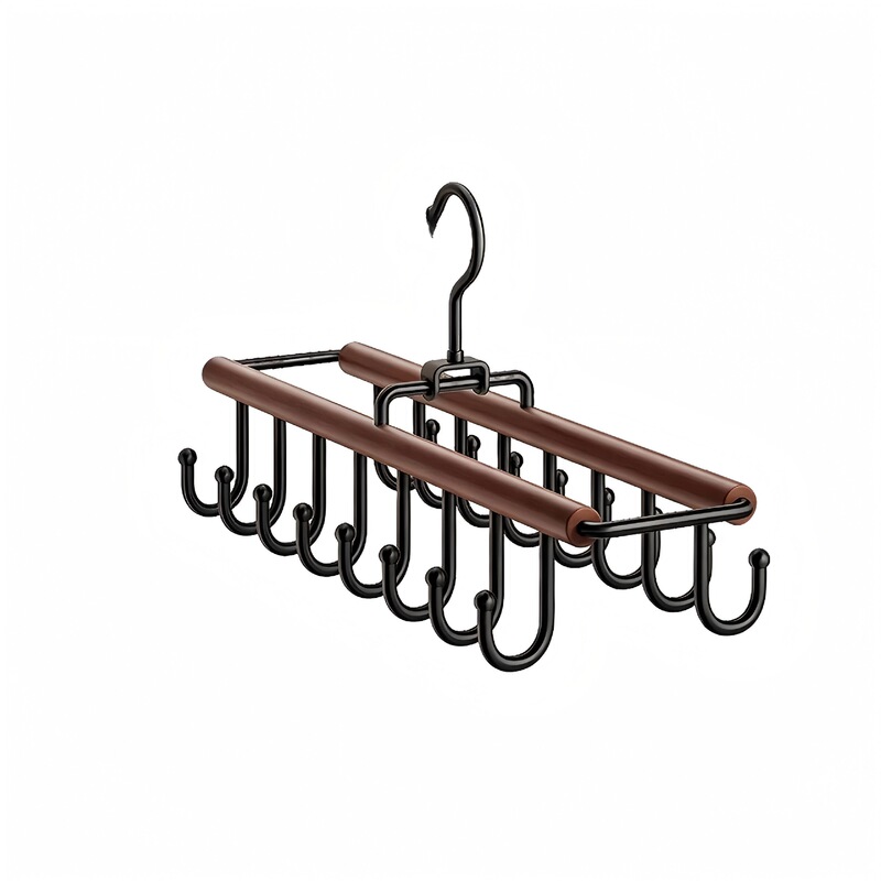 Source Manufacturer Peach Wood Clothes Hanger Wooden Stainless Steel Hanger for Underwear Hanger Rack Bra Drying Rack