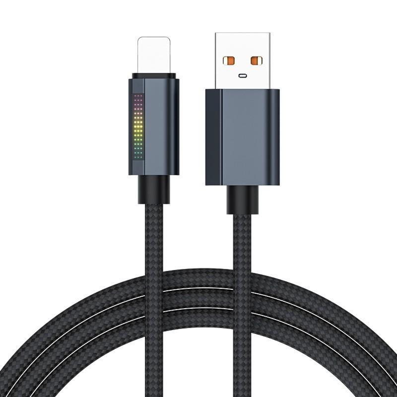 100w超级快充侧灯RGB渐变编织数据线适用苹果PD安卓华为Type-C|undefined