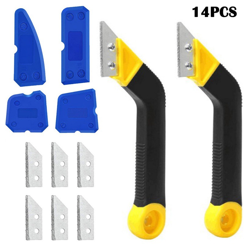14件套美缝工具密封刮板灌浆弯角灌浆刮耙工具 硅胶密封剂