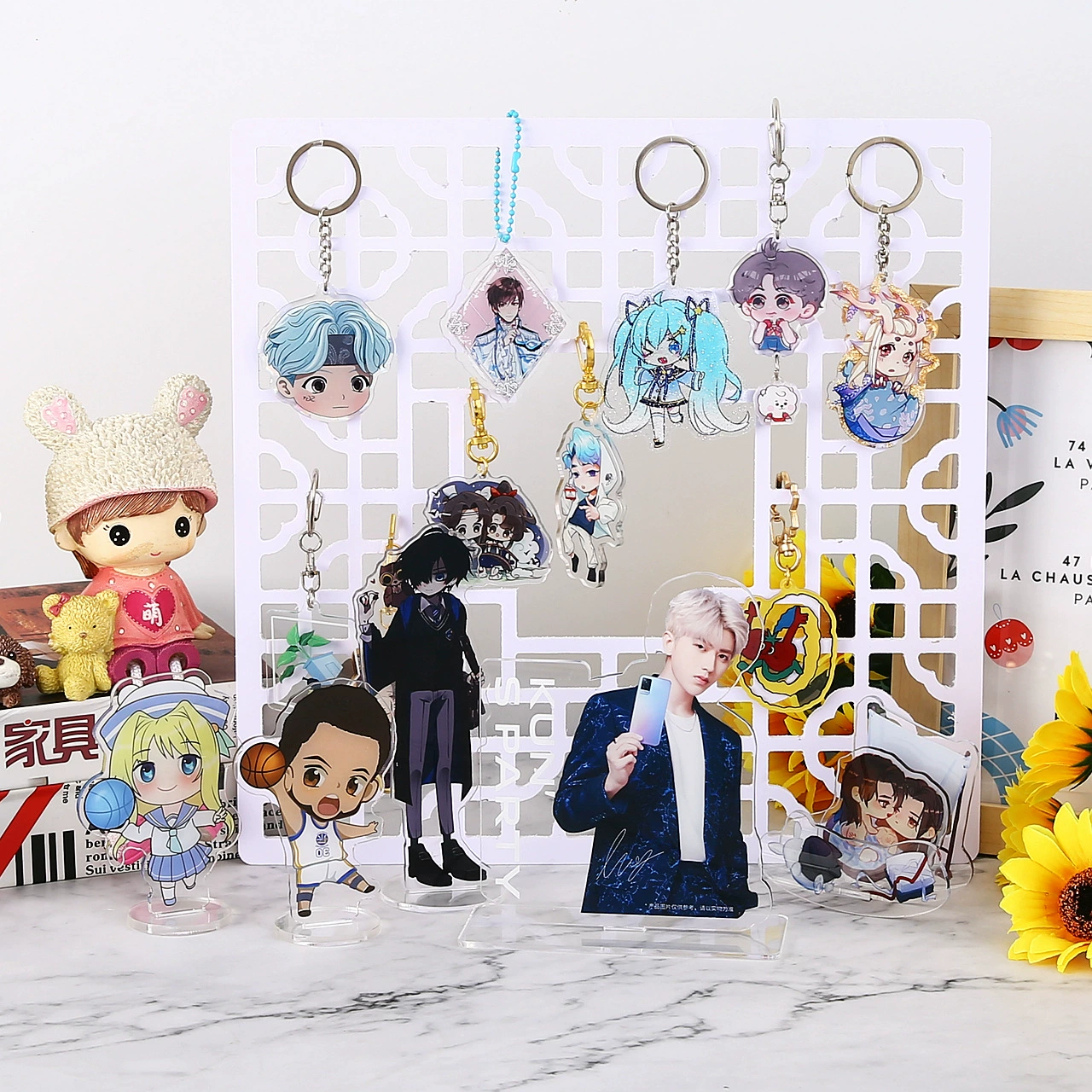 Индивидуальный акриловый брелок-подставка, звездная анимация, игровая периферия, поддерживающая карта, сделай сам, концерт с персонажем звезды