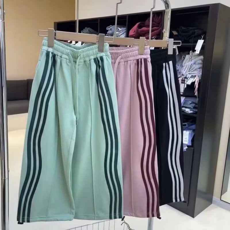 한국식 아동복 가을소녀 스트레이트 다리 바지 2023 봄착용 어린이 캐주얼 바지 스포츠 바지 소년 발 유행 바지