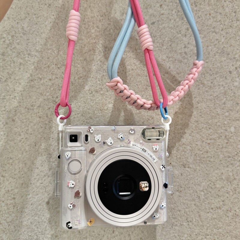 Fuji Instax Sq1 Special Transparent Protective Case Sq1 Shoulder Strap Cute Camera Bag Strong and Durable