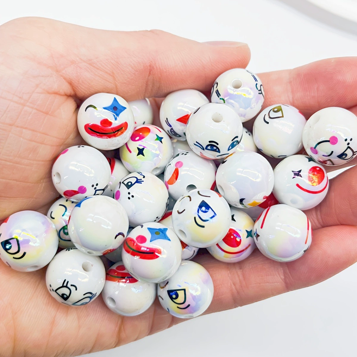 Acrylic cartoon round beads, mobile phone, rollerball pen, accessories, DIY