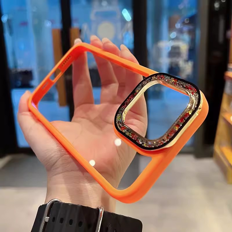 Yinhe serie IPhone16PROMAX lente de brillo Apple 15promax funda transparente para teléfono móvil para ip14