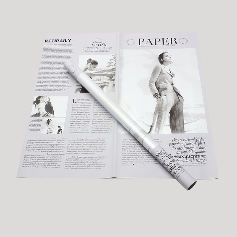 Bright New Fashion Weekly Series Papel de embalaje de flores Periódico en inglés Plástico opp Floristería impermeable Materiales florales