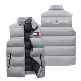 Men's new autumn and winter fleece-lined thick warm windproof waistcoat Hong Kong style casual stand collar cotton-padded vest for men