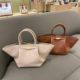 British Niche DeMellier Wings Bag Large Capacity Tote Bag Litchi Pattern Leather Shoulder Bag