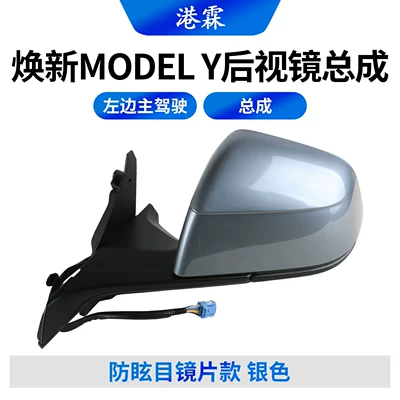 rearview mirror, Rear mirror/rearview mirror assembly - renewed-y-assembly-anti-glare-lens-model-silver-drivers-side