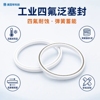 工业四氟泛塞封射频气动喷涂灌装设备压电阀法兰旋转专用密封垫圈