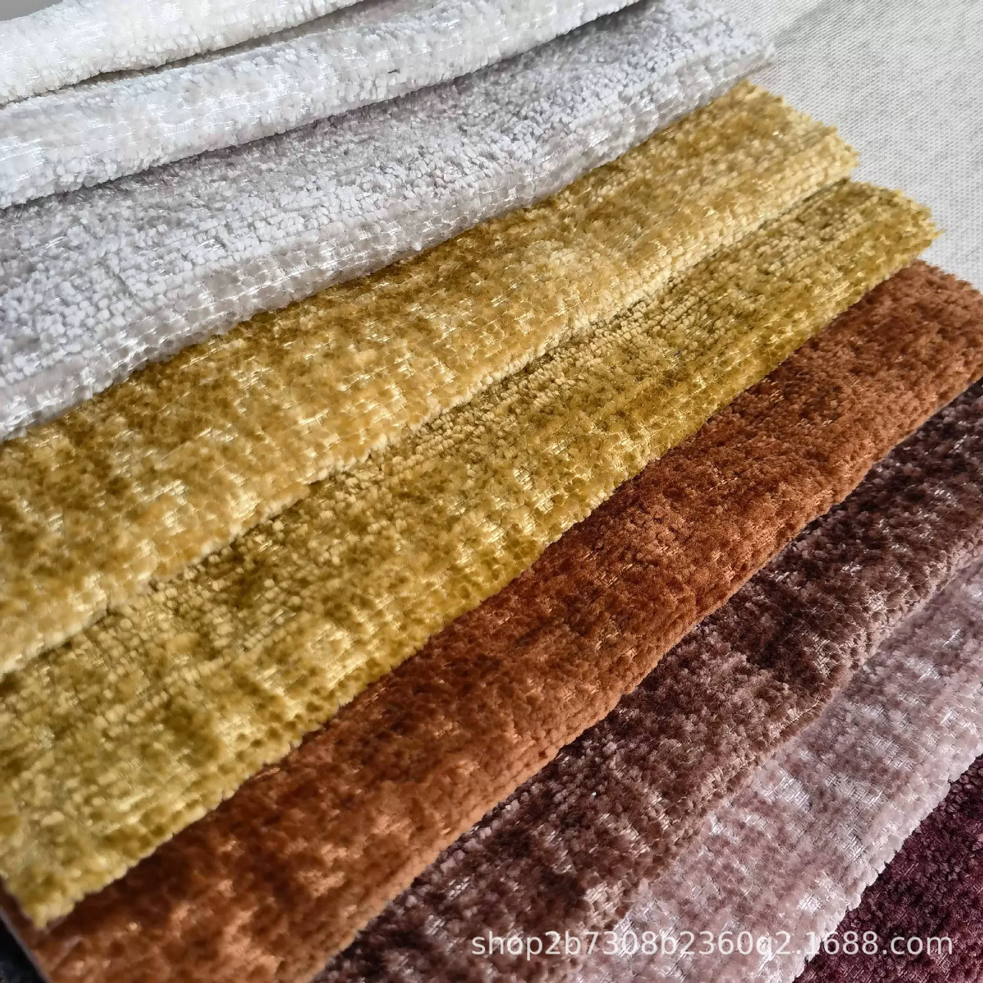 雪尼尔厂家批发羊绒面料布料沙发套沙发垫