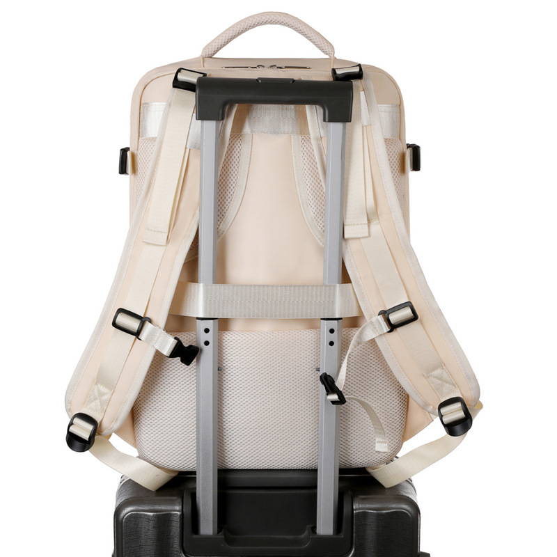 Compensación de zapatos independiente mochila de viaje comprimible de gran capacidad colgante barra de tracción mochila de embarque de negocios mochila de computadora simple