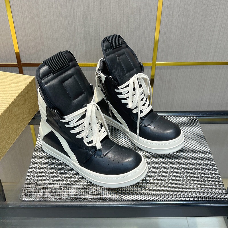 Cross-Border Ro Shoes Owens Inverted Triangle Toe High-Top Shoes Men's Height-Increasing Milk-Scented Thick-Soled Couple's Style
