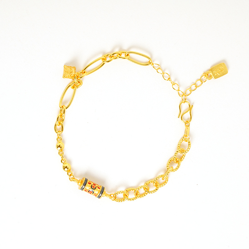 Nuevo estilo chino chino chino chino Fu-tipo campana retro pulsera caleidoscopio mujer no se desvanece la moda alta sensación joyería ligera de lujo