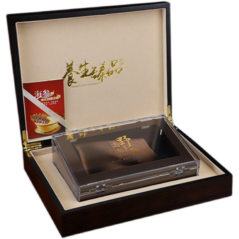 Caja de pepino de mar Caja vacía Caja de regalo de pepino de mar Caja de plástico Caja de madera Caja de regalo de pepino de mar