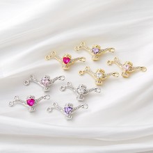 挂镀阿拉丁神灯希腊神话镶钻爱心桃心皇冠饰品配件diy项链吊坠