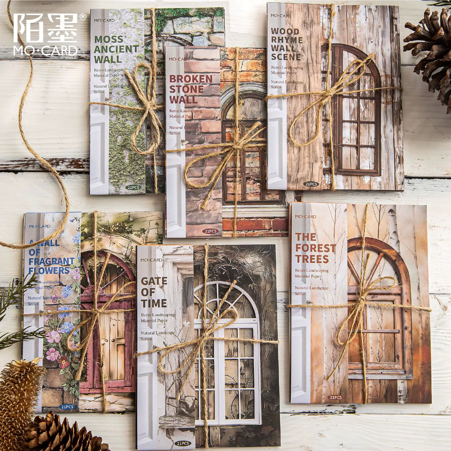 Mo Mo вырезанный материал, бумага, натуральный пейзаж, серия книг, ретро-руководство, сделай сам, ландшафтный дизайн, коллаж, фоновое украшение