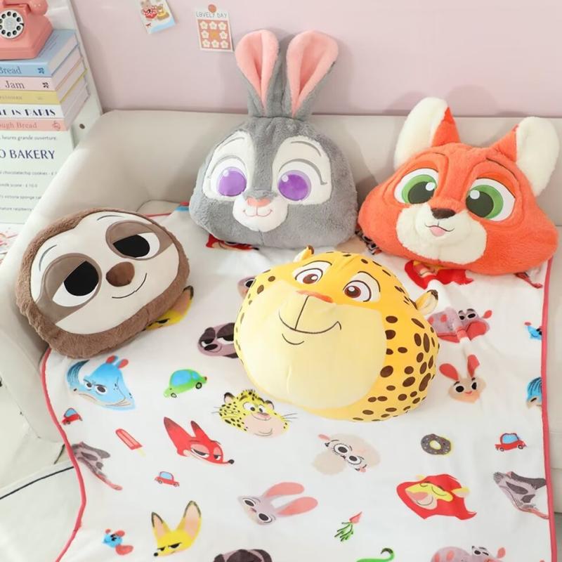 만화 베개 담요 인형 낮잠 담요 소파 두꺼운 담요 에어컨 담요 휴대용 여행 담요 자동차 담요