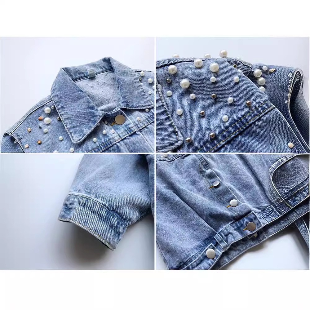 Chaqueta vaquera para niñas, nueva colección primavera-otoño 2026, estilo coreano, moderna y a la moda, para bebés, 6465