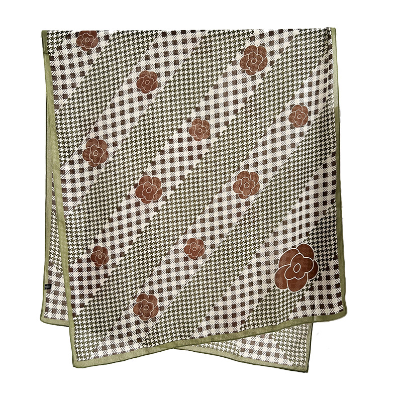 Moda coreana temperamento bufandas de algodón y lino lujosas de alta calidad impresión elegante madre decoración bufandas de seda sala de aire acondicionado chal