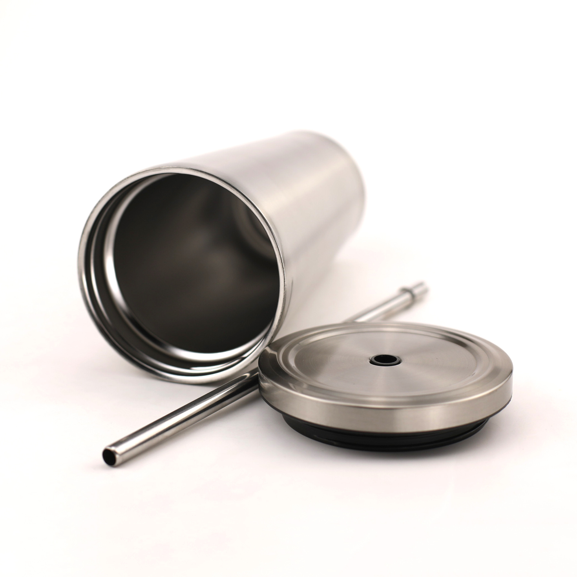 Venta caliente de Europa y América 20oz de acero inoxidable taza de coche creativo taza de café portátil 304 taza de paja taza de helado