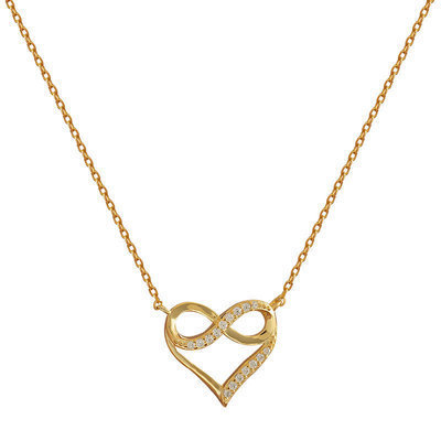 Colar de coração com diamante para mulher estilo minimalista_voghion.com