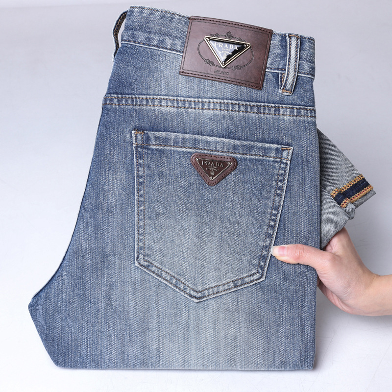 Guangzhou Xintang Men's Jeans High-End European Style Slim Fit Skinny Jeans Cross-Border Foreign Trade Spring New Product Original Label Pad Replica Guangzhou Xintang Men's Jeans High-End European Style Slim Fit Skinny Jeans Cross-Border Foreign Trade Spring New Product Original Label Pad Replica
