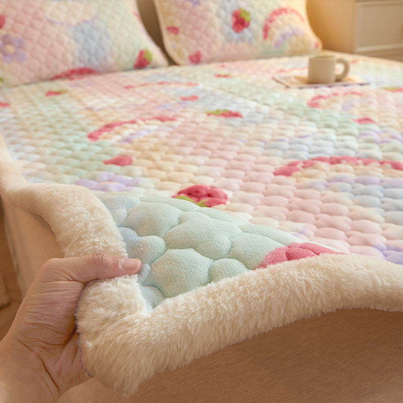 레인보우 딸기 [품질 검사✅클래스 A 농축 우유 벨벳⭐정전기 방지⭐빨⭐탈모 없음]