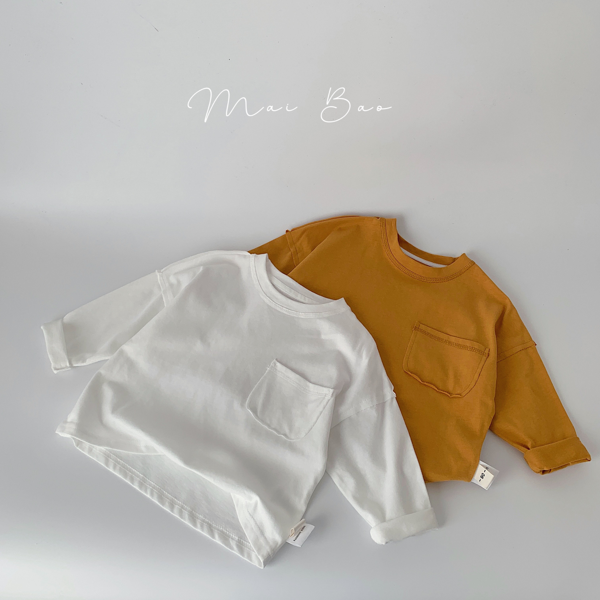 Maibao camiseta casual para niños 2024 primavera nuevos niños camiseta suelta versátil moda superior