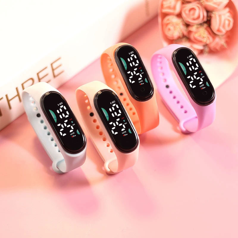 Primary School Students Only Watch Time Led Luminous Touch Waterproof Bracelet Watch for Men and Women Couples Casual Digital Watch Versatile