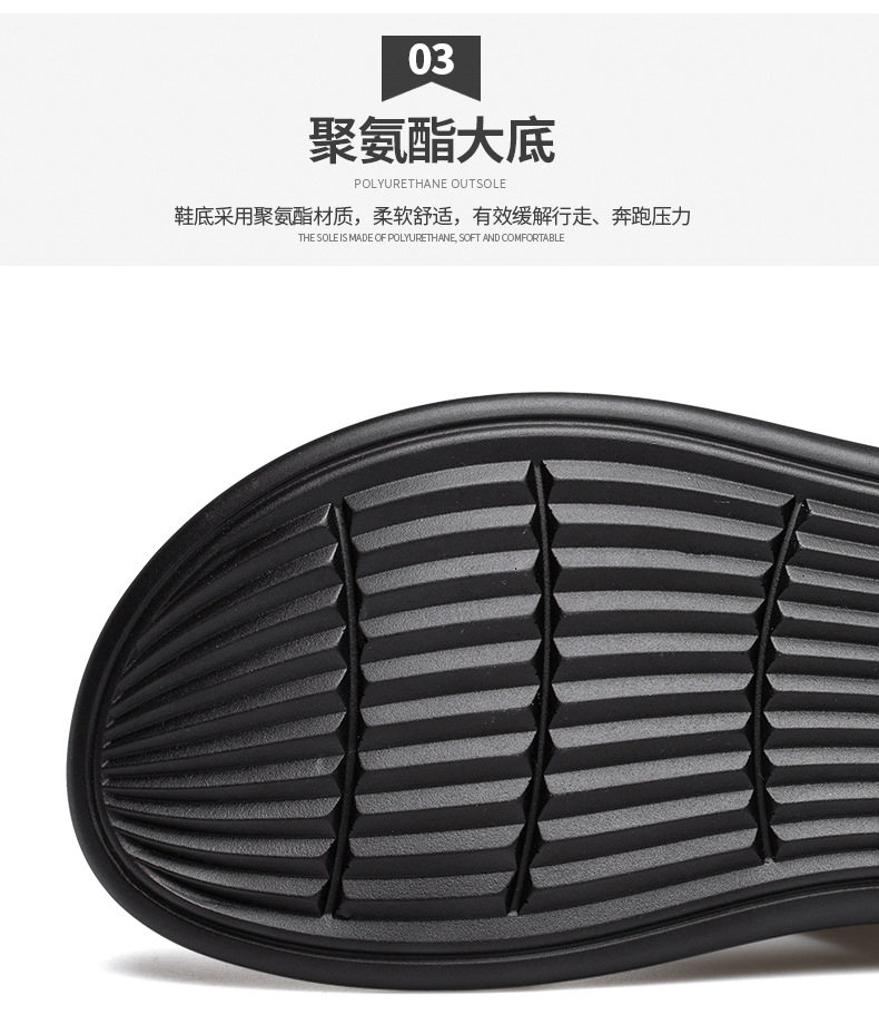 Dép sandal nam quai ngang mềm mại, hở ngón, đế bệt 1,5 cm, đi biển và dạo phố — 55216 màu đen chi tiết 9