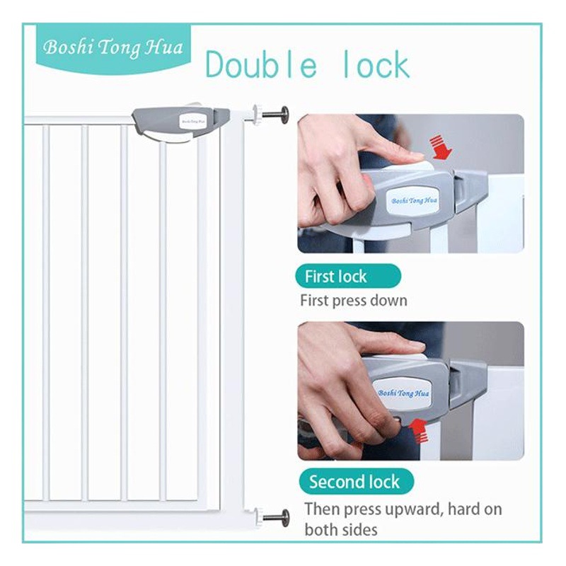 Valla de puerta de escalera puerta de protección para niños valla de puerta de bebé valla de aislamiento para mascotas valla de perro valla de puerta de barra