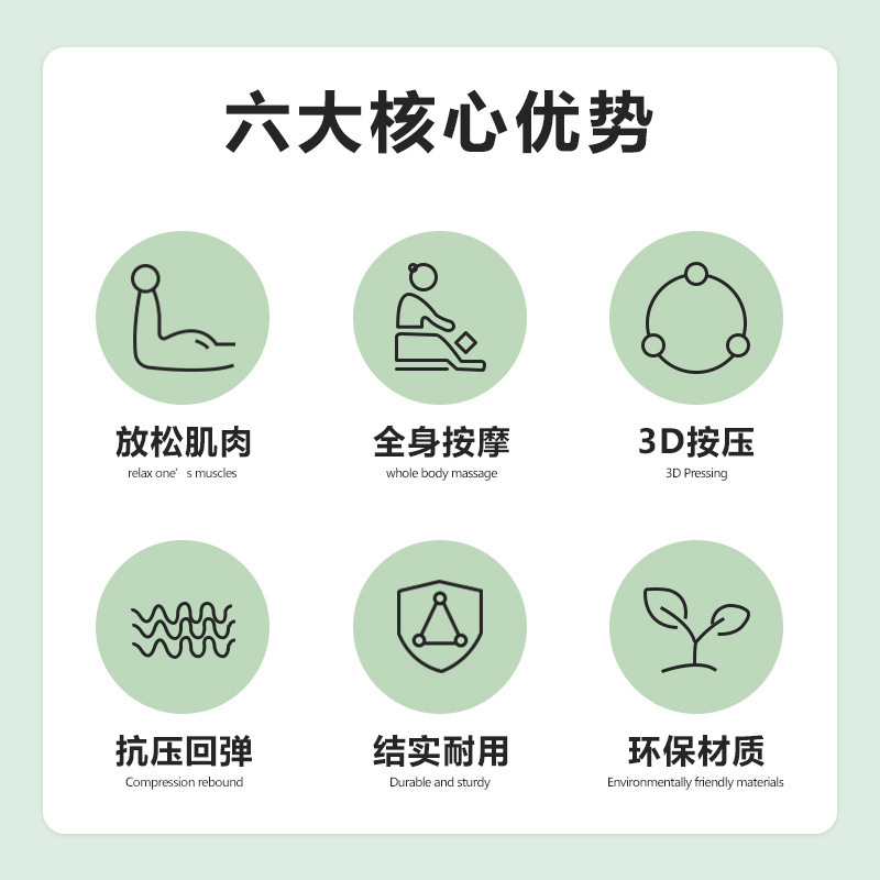 3列の曲げ可能なマッサージスティック、ヨガマレット、子供用ロング感覚統合トレーニング、筋肉リラクゼーションローラー、脚軸|undefined