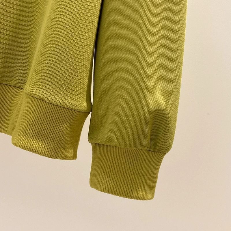 Plus Size Layered Polo Shirt – Slimming Long Sleeve Mock Two-Piece Top For Women (Green/Black, L-4XL, Up To 300lbs)_ecoleips.com