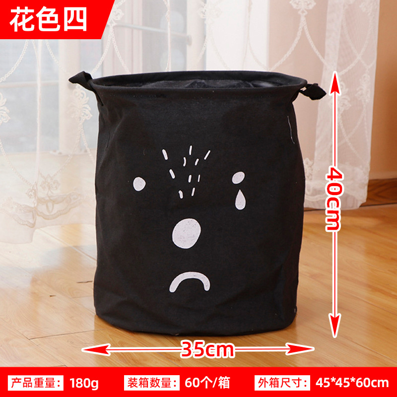 Algodón y lino canasta de lavandería grande canasta de almacenamiento de juguete canasta de almacenamiento de ropa plegable canasta de almacenamiento de tela doméstica