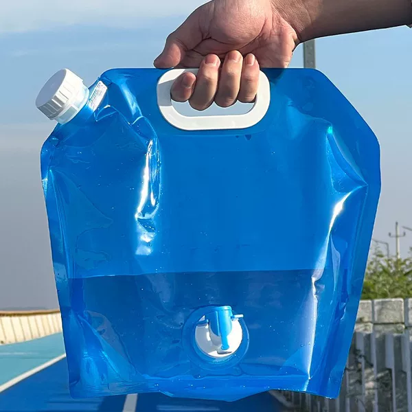 Cross-border Folding Water Bag Outdoor Camping Camping Large Capacity Water Bag with Valve Faucet Portable Soft Water Storage Bag