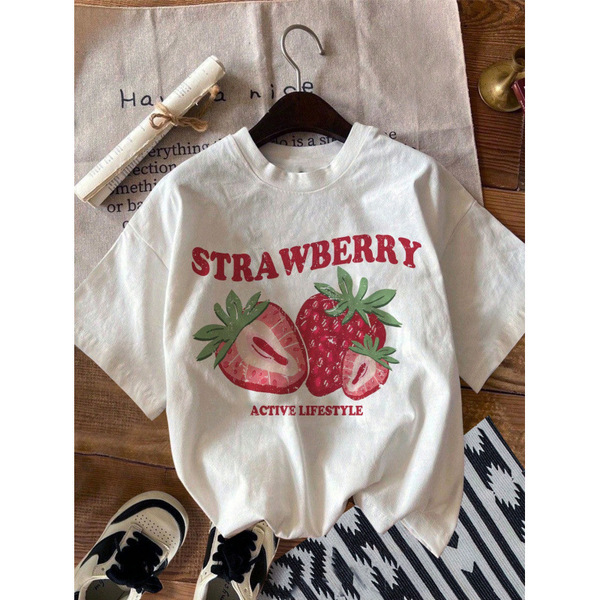 cotton summer cute strawberry