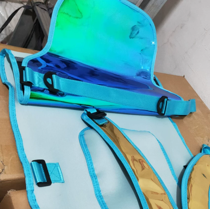 Красочные сноуборд рюкзак лазер Новый шпон клецки кожи рюкзак