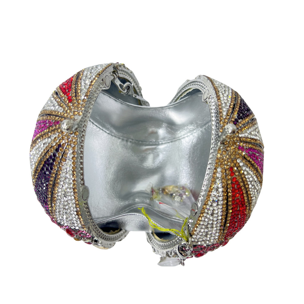 Dai Wei nuevo bolso de diamantes de globo caliente bolso de diamantes hueco bolso de mujer bolso de globo de diamantes europeo y americano bolso de mano bolso de globo